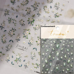 Red Azalea Rose Peony Crane Warbler Bird Fish Lily Chicken Rabbit Lobster Flower Retro Chinese Nail Art Sticker Decoration Decal (Online Order Only)