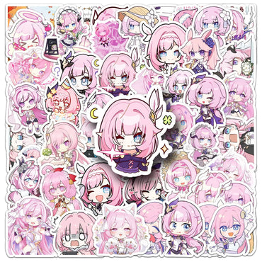 10/30/50PCS Honkai Impact 3 Stickers Cute Elysia Cartoon Sticker Fridge Luggage Laptop Phone Guitar Car Bike Skateboard Decals (ONLINE ORDER ONLY)