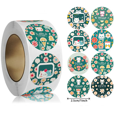 100-500pcs Cute Animal Label Stickers For Envelope Student Work Stationery Gift Decor Seal Lable Children's Scrapbook Stickers (ONLINE ORDER ONLY)