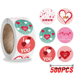 100-500pcs 1inch Red Heart Stickers for Valentine's Day New Baking Packaging Sticker Envelope Seals Love Decorative Stickers (ONLINE ORDER ONLY)