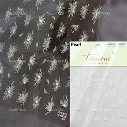 Pure White Lily Petals Flower Butterfly Branch Leaves Line Minimalist Self Adhesive Nail Art Decorations Sticker Manicure Decals (ONLINE ORDER ONLY)