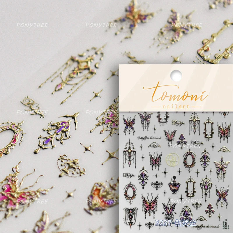 Colourful Butterfly Insect Animals Charming Jelly Special Workmanship 5D Soft Relief Adhesive Nail Art Stickers Manicure Decals (Online Order Only)