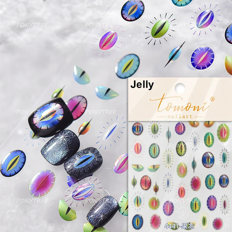 Retro Glass Geometry Glaze Rectangle Round Rose Camellia Adhesive Nail Art Stickers Frame Gemstone Charm Noble Manicure Decals (ONLINE ORDER ONLY)