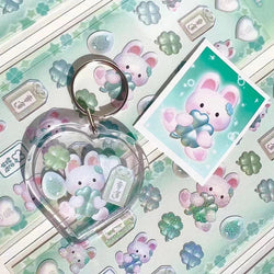 Korean ins Cute Angel Rabbit Sticker Scrapbooking Idol DIY Album Decoration Sticker Aesthetic Personalized Kawaii Stationery (ONLINE ORDER ONLY)