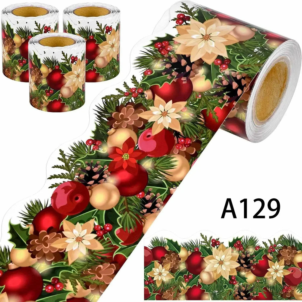 18meters/roll Christmas Blackboard Decoration Balloon Paper Sticker for Stationery Scrapbooking Notice Board Frame Decor Sticker (ONLINE ORDER ONLY)