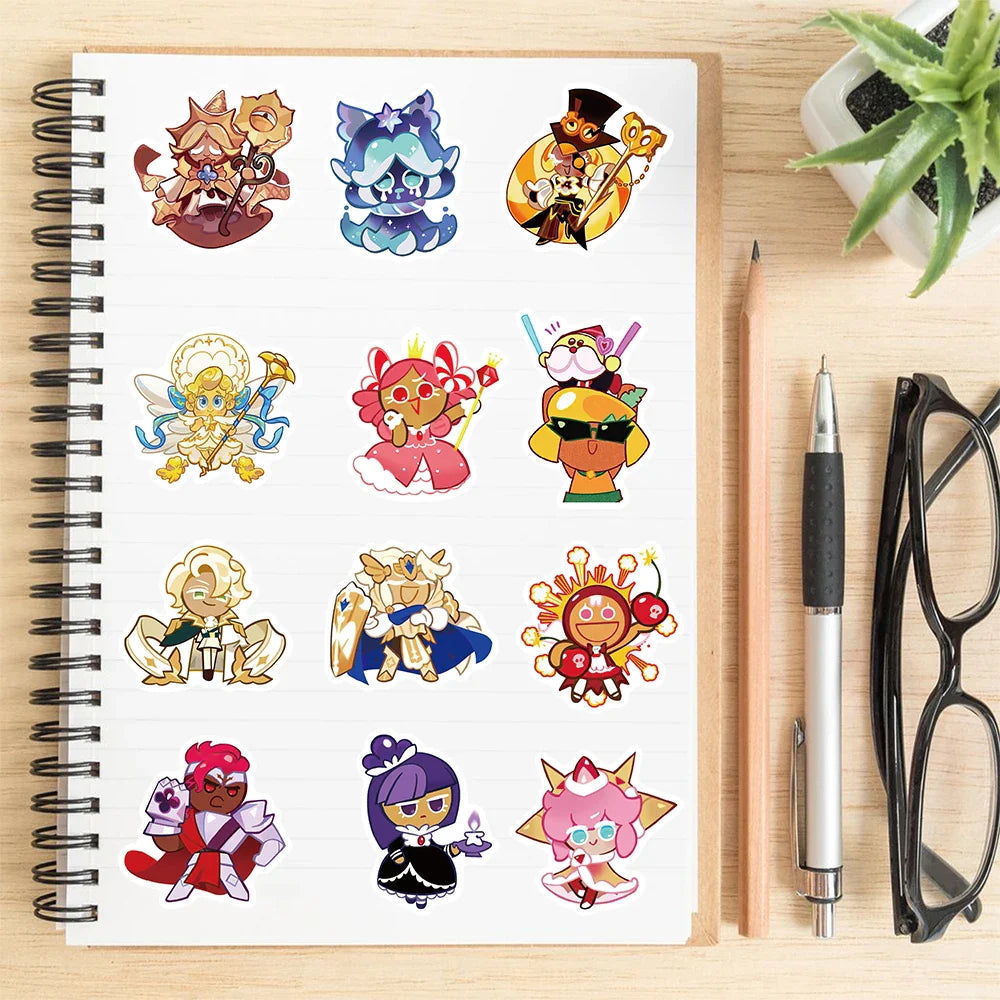 50PCS Cookie Run Kingdom Stickers Toys Skateboard Guitar Computer Refrigerator Desk Cartoon Cute Creative Graffiti Sticker (ONLINE ORDER ONLY)