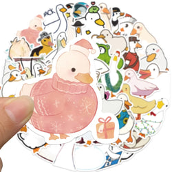 10/30/50PCS Funny Cartoon Cute Duck Stickers Animal DIY Skateboard Laptop Motorcycle Notebook Bike Graffiti Decals Kid Toys Gift (Online Order Only)