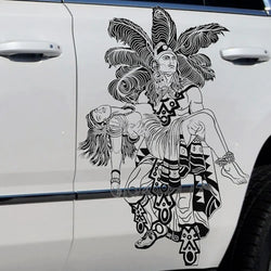 Aztec Man Women Stickers For Car Stickers External Accessories Hood Decoration Die Cutting Waterproof Prevent PVC Vinyl Decal (ONLINE ORDER ONLY)