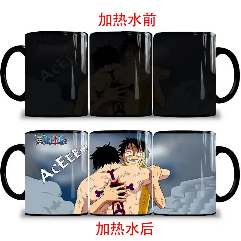 One Piece Color Changing Mug: Nika Luffy & Ace Magic Cup (ONLINE ORDER ONLY)
