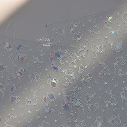 Summer Beach Ocean Water Ripples Flash Star Shell Starfish Conch Seasnail Soft Relief Decoration Nail Art Sticker Manicure Decal (ONLINE ORDER ONLY)