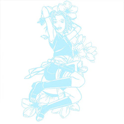 Anime Large Pattern Car Sticker Japanese Anime Cherry Blossom Decoration Window Side Auto Parts Girl Vinyl Decals (ONLINE ORDER ONLY)