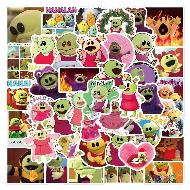 Nanalan Cartoon Stickers Pack - Luggage, Water Bottle, Phone, Laptop, Car, Scooter, Fridge Decor (Online Order Only)