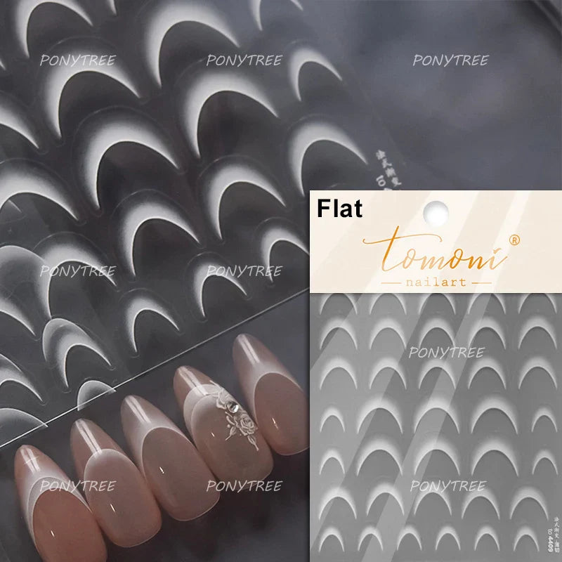 Golden Ink Brush Hot Stamping Irregular Lines Texture Sensation Moon Advanced Feeling Adhesive Nail Art Sticker Manicure Decals (Online Order Only)