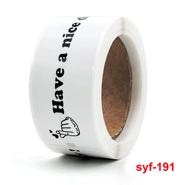 120 Pcs Rectangular Sealing Stickers - "Wishing You A Pleasant Day" Decorative Labels for Packaging & Gifts (Online Order Only)