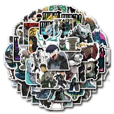Kaiju No. 8 Anime Stickers (50pcs) for Luggage, Water Cup, Phone, Laptop, Scooter, Refrigerator Decoration (ONLINE ORDER ONLY)