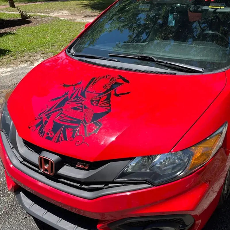 Japanese Anime Sticker For Car Stickers External Accessories Cartoon Racing Style Decorative Side Hood PVC Vinyl Decals (ONLINE ORDER ONLY)