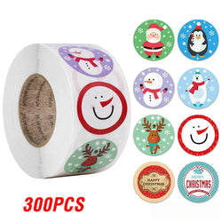 100-500pcs Christmas Theme Seal Labels Stickers For DIY Gift Baking Package Envelope Stationery Decoration 1inch (Online Order Only)