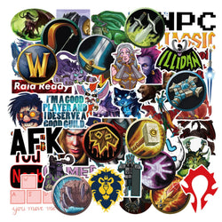50Pcs World of Warcraft Tribal Hero Reflective Car Sticker And Decla For Ford Focus Honda Volkswagen Stickers (ONLINE ORDER ONLY)