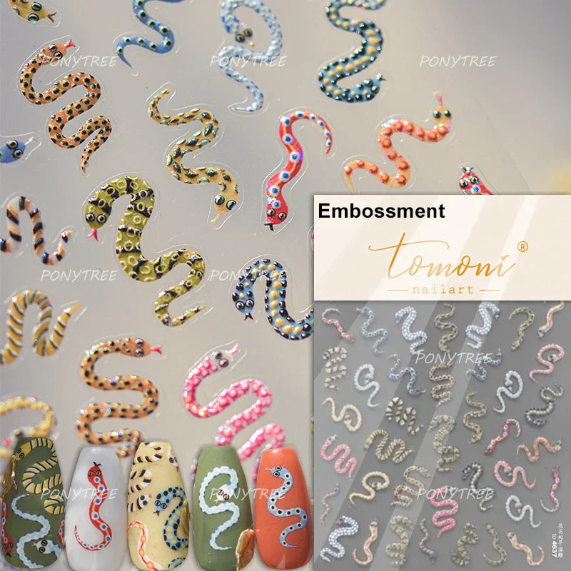 Blue Butterfly Planet Star Conch Snake Shell Clam Pearl Whale Jellyfish Moon Adhesive Nail Art Stickers Dreamy Manicure Decals (Online Order Only)