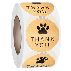 100-500 Pcs 2.5CM 1inch Round Gift Sealing Thank You Stickers Animal Foot Design Festival Party Wedding Decorations Labels (ONLINE ORDER ONLY)
