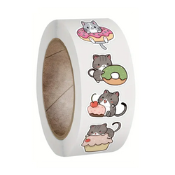 100-500pcs Cute Cat Animal Reward Sticker New Kids' Motivational Stickers DIY Creative Stationery Office Self-adhesive Lable (ONLINE ORDER ONLY)