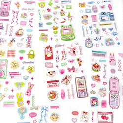 2Pcs/lot Girl Feelings Series Stickers Cute Sticker Scrapbooking Decorative Sticker Photo Album DIY Diary Stick Label Stationery (ONLINE ORDER ONLY)