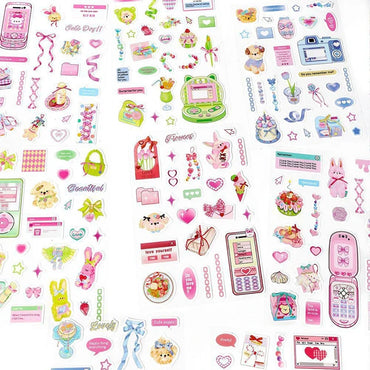 2Pcs/lot Girl Feelings Series Stickers Cute Sticker Scrapbooking Decorative Sticker Photo Album DIY Diary Stick Label Stationery (ONLINE ORDER ONLY)