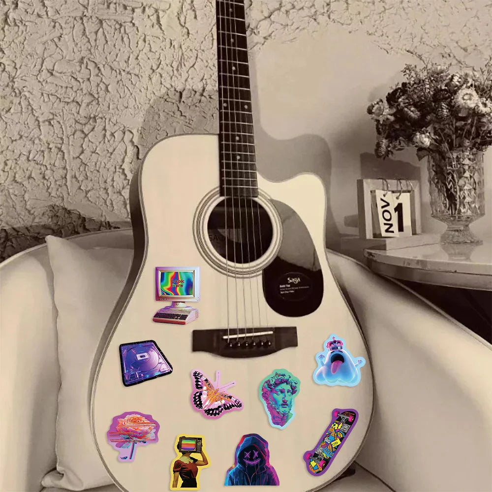 50PCS Cool Punk Art Stickers Aesthetic Laptop Phone Sticker DIY Motorcycle Luggage Car Skateboard Toy (ONLINE ORDER ONLY)