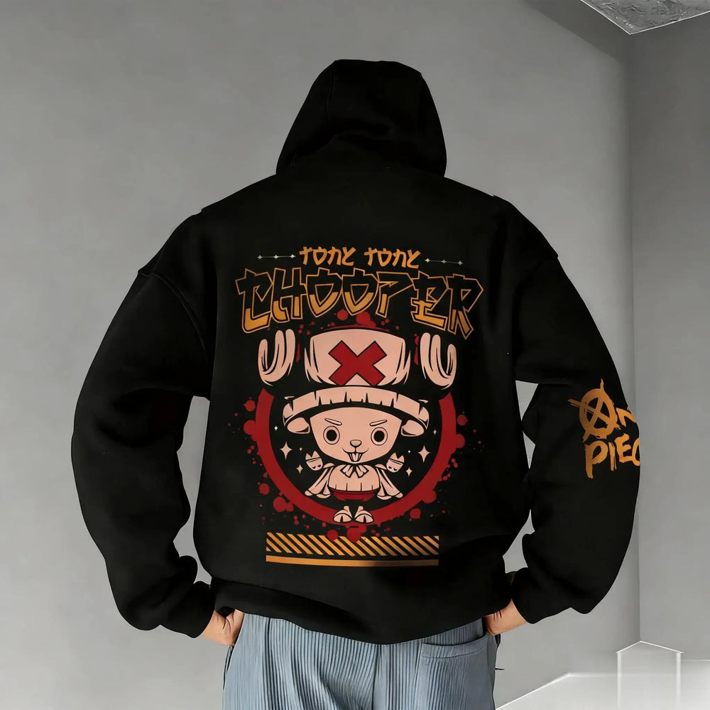 Chopper Graphic Hoodie: One Piece Oversized Anime Sweatshirt (ONLINE ORDER ONLY)
