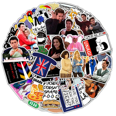 10/30/50PCS Classic TV Show Friends Sticker Packs (ONLINE ORDER ONLY)