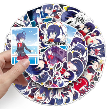 10/30/50PCS Takanashi Rikka Cartoon Stickers Love Animation Decals Fridge Luggage Laptop Phone Guitar Bike Skatboard Sticker Toy (ONLINE ORDER ONLY)