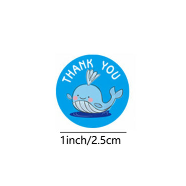 100-500pcs Cute Cartoon Animal Sticker Thank You Stickers for Gift Party Birthday Package Wrapping Baking Label (ONLINE ORDER ONLY)