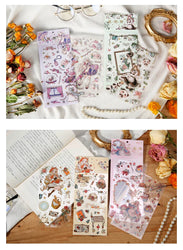 2 Sheets Cute Lolita Girl Decoration Sticker Aesthetics Hand Account DIY Collage Material Kawaii Stationery Scrapbooking Sticker (Online Order Only)