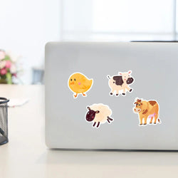 10/30/50PCS Kawaii Animal Toy Stickers DIY Cute Cartoon Decals Scrapbook Phone Luggage Guitar Laptop Car Waterproof Kids Sticker (ONLINE ORDER ONLY)