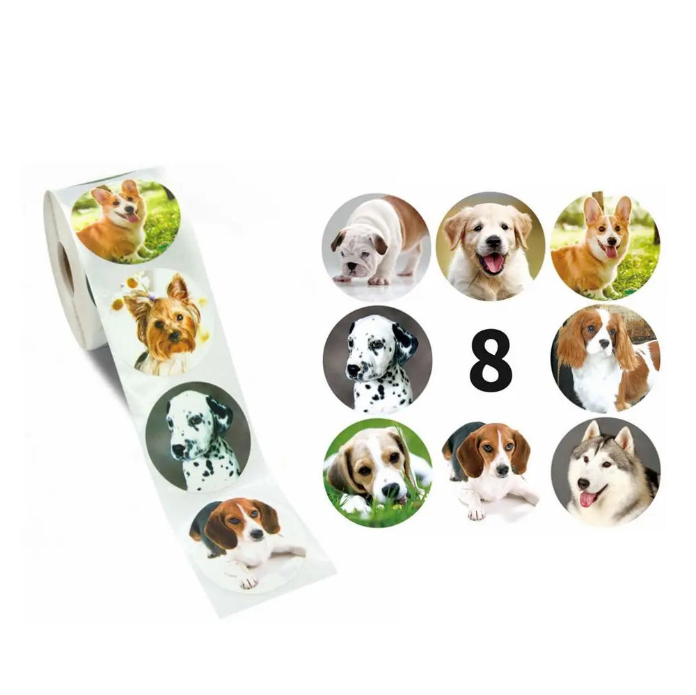 500pcs/Roll Cartoon Animal Stickers Anime Round Seal Diy Laptop Decals Stickers Cute Book Children Reward Kids Toy Gift (ONLINE ORDER ONLY)