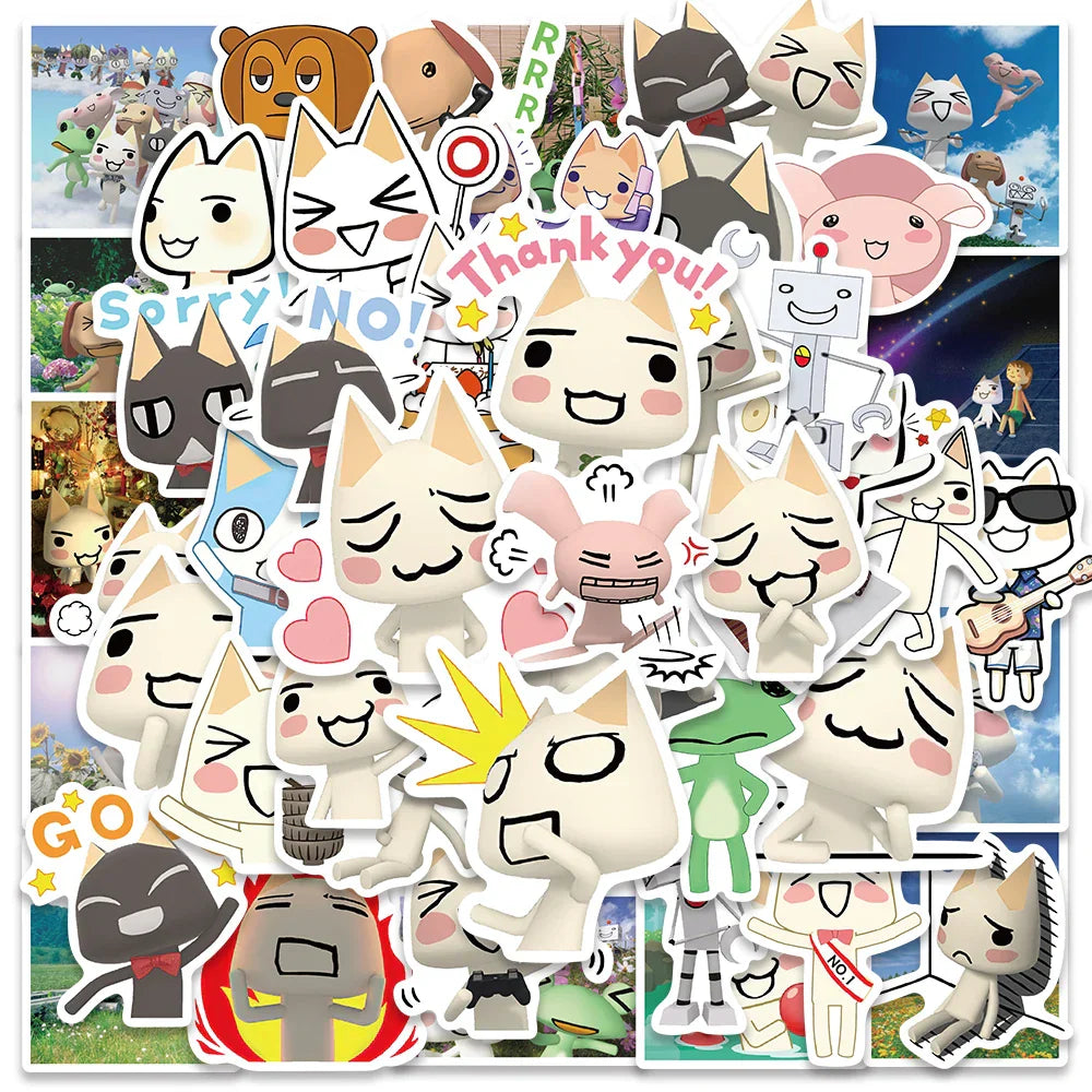 50pcs Kawaii Cat Cartoon Sticker Waterproof Decal for Laptop Bike Fridge Car (ONLINE ORDER ONLY)