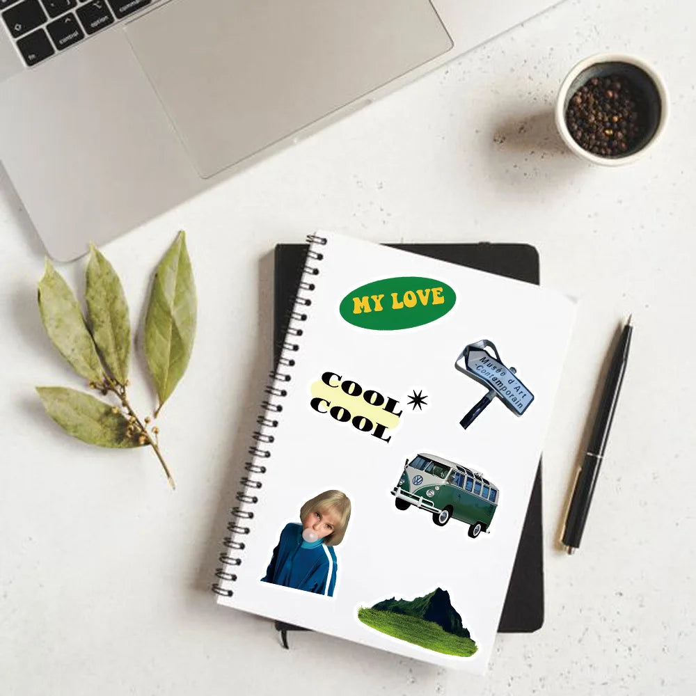 10/30/50PCS Ins Style Cartoon Stickers Cute Blue Decals For Phone Skateboard Suitcase Bike Fridge Notebook Graffiti DIY Kids Toy (Online Order Only)