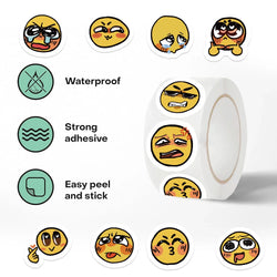 500pcs Little Yellow Face Stickers for Kids School Teacher Reward Sticker Party Decor Small Business Label Scrapbooking Stickers (ONLINE ORDER ONLY)