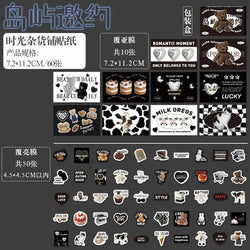 40/60Pcs/box Retro Girls House Series Sticker Hand Account DIY Album Decoration Scrapbooking Stickers Kawaii Korean Stationery (ONLINE ORDER ONLY)