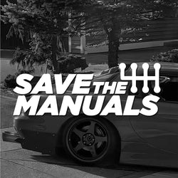 "SAVE THE MANUALS"Stickers,High Quality And Durable Automobiles Exterior Accessories Self-adhesive Decals (ONLINE ORDER ONLY)