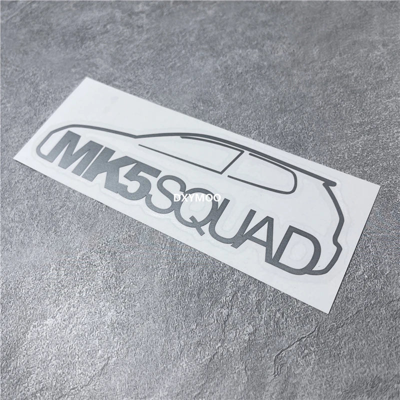 DXYMOO Car Stickers for Vehicle MK5 SQUAD Golf Mk4 R32 GTI Decal Moto Helmet Modified Applique Decoration Vinyl (ONLINE ORDER ONLY)