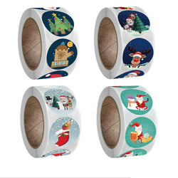 50-500Pcs Cartoon Merry Christmas Tree Label kids Stickers for Gift Package Wrapping Festival Party Baking Paper Seal Stickers (ONLINE ORDER ONLY)