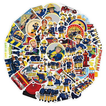 10/30/50PCS Fireman Sam Series Stickers Cartoon Sticker Kids Toy Decals DIY Luggage Laptop Phone Car Bike Skateboard Graffiti (ONLINE ORDER ONLY)