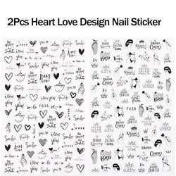 Heart Love 3D Nail Art Stickers Valentine Manicure (ONLINE ORDER ONLY)