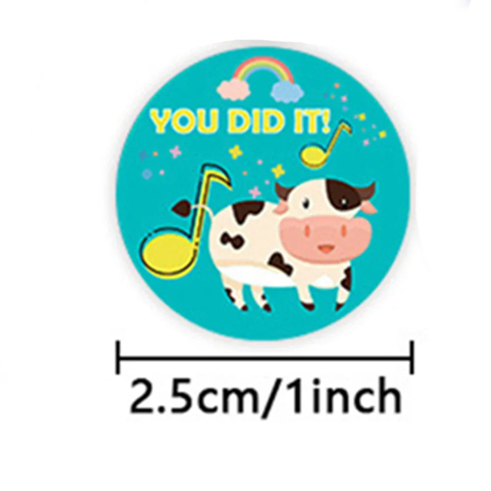 100-500pcs Cute Cartoon Reward Stickers For Kids School Teacher Supplies For Classroom Potty Training Sticker Motivational Label (Online Order Only)