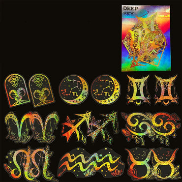 100pcs Holographic Cartoon Animal Stickers for Laptop, Phone, Wall Decoration (Online Order Only)