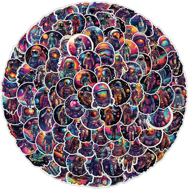 10/30/50/100pcs Cartoon Outer Space Astronaut Graffiti Stickers Decals Kid Toy Laptop Notebook Phone Suitcase Decoration Sticker (Online Order Only)