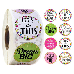 100-500pcs Cute Reward Stickers Roll with Word Motivational Stickers for School Teacher Kids Student Stationery Stickers Kids (Online Order Only)