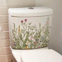 Green Plant Wall Sticker Decals - Bathroom, Living Room, Cabinet Decor, Self-Adhesive Mural (ONLINE ORDER ONLY)