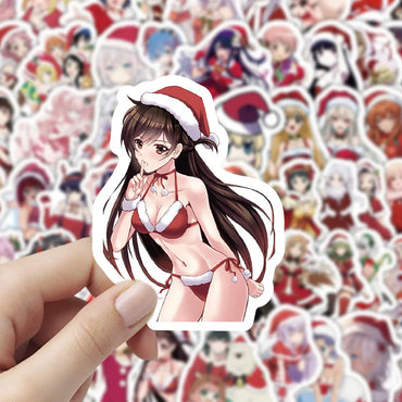 10/30/60PCS Christmas Cartoon Beauty Personality Graffiti Creative Sticker Toy Skateboard Guitar Computer Refrigerator Decals (Online Order Only)